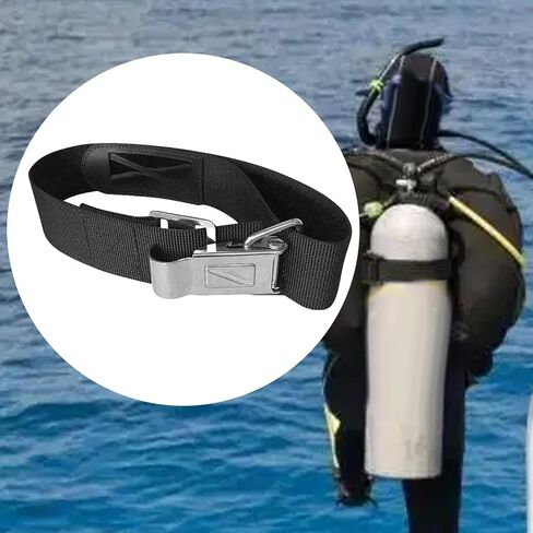Scuba Diving Tank Band Diving Tank Strap Heavy Duty Bottle Strap cam Strap for Snorkeling Freediving BCD Tank Cylinder in Kuwait