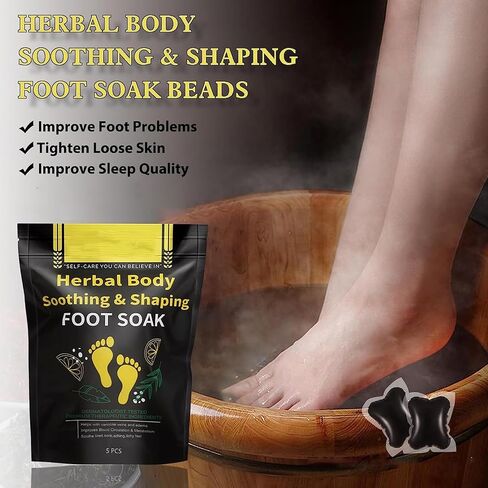 50Pcs Herbal Detox Cleansing Foot Soak Beads, Herbal Detox and Shaping Foot soak Beads Body Detox Foot Soak Natural Herbal Foot Massage Beads, Relaxing and Soothing Experience for Men and Women in Saudi Arabia