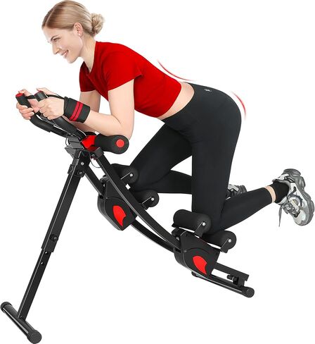 GIKPAL Ab Machine, Adjustable Trainer for Home Gym, Ab Crunch Exercise Equipment for Beginner in Kuwait