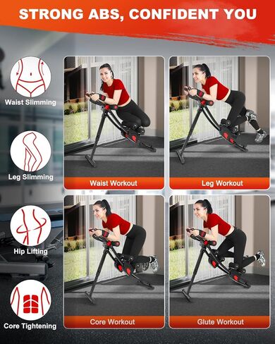 GIKPAL Ab Machine, Adjustable Trainer for Home Gym, Ab Crunch Exercise Equipment for Beginner in Kuwait