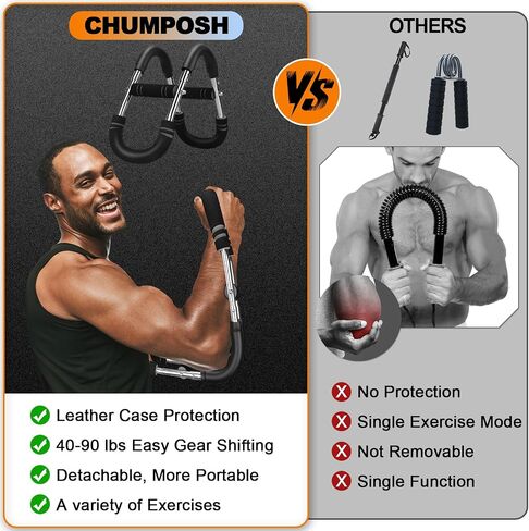 Twister Arm Trainer, 20-60lbs Adjustable Resistance Arm Trainer for Men&Women, Chest Workout Equipment Exercise Equipment for Home, Build Chest Clip Muscle Arm Strength Portable Workout Equipment in Saudi Arabia