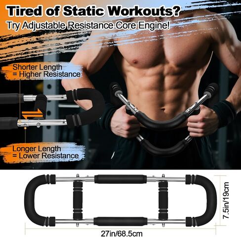 Twister Arm Trainer, 20-60lbs Adjustable Resistance Arm Trainer for Men&Women, Chest Workout Equipment Exercise Equipment for Home, Build Chest Clip Muscle Arm Strength Portable Workout Equipment in Saudi Arabia