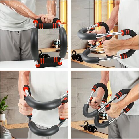Twister Arm Trainer - Adjustable 60-100lbs Resistance Arm & Chest Workout Equipment for Home Gym Fitness , Arm Strengthener for Men, Power Twister Bar for Biceps, Forearm & Shoulder Training in Saudi Arabia