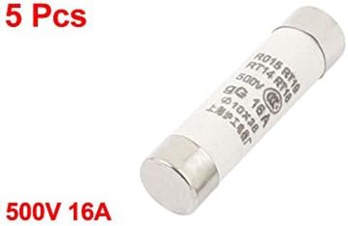 UXCELL 5 PCS 10MM × 38 مم من الصمامات الأسطوانية الصمامات الأسطوانية AC 500V 16A in Saudi Arabia