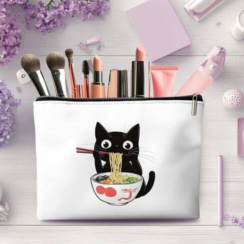 Cat Lover Gifts for Women, Colorful Cat Meow Organizer Bag, 10x7 Inches in Saudi Arabia