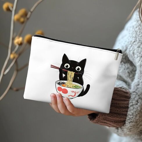 Cat Lover Gifts for Women, Colorful Cat Meow Organizer Bag, 10x7 Inches in Saudi Arabia