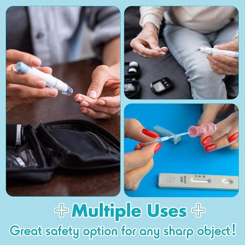 6 Count Single Use Travel Sharps Containers Transportable Small Disposal Sharps Containers with Locking Mechanism for Needles Syringes in Saudi Arabia