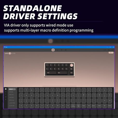 Darmoshark K3 Pro Three Mode 2.4g/BT5.0/USB-C اللاسلكي الرقم الميكانيكي للرقم الميكانيكي 19 مفتاح لوحة المفاتيح لوحة مفاتيح RGB Backlight Game. in Kuwait