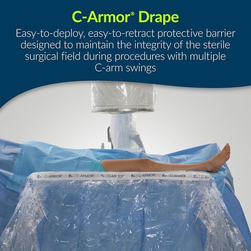 TIDI 5523 C-Armor Drape ― Designed to Protect The Sterile Field When Using a C-Arm Imaging System ― Quantity: 12 Sterile C-Armor Drapes ― Medical Supplies in Kuwait