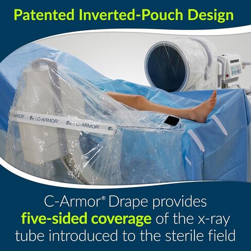 TIDI 5523 C-Armor Drape ― Designed to Protect The Sterile Field When Using a C-Arm Imaging System ― Quantity: 12 Sterile C-Armor Drapes ― Medical Supplies in Kuwait