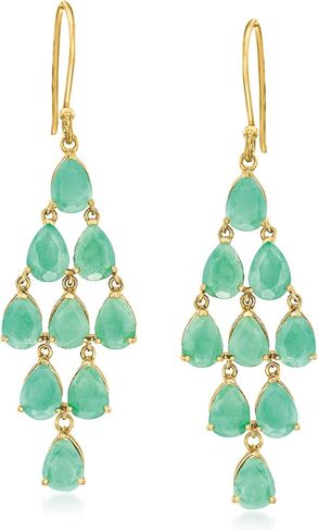 Ross-Simons Gemstone Chandelier Earrings in 18kt Gold Over Sterling in Saudi Arabia