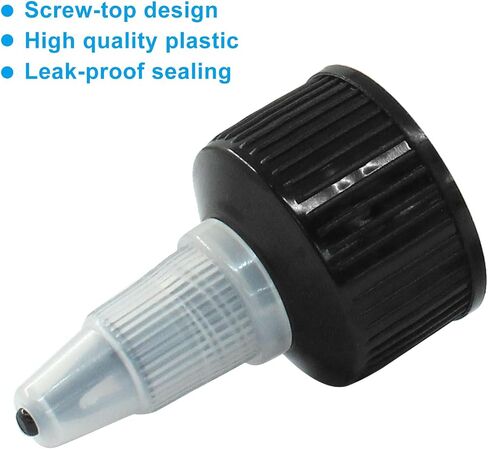 12pcs 24/410 Twist Top Caps ، قبعات استبدال الزجاجة بزجاجة لزجاجات الضغط ، زجاجات الغراء (أسود) in Kuwait
