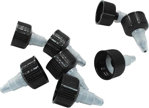 12pcs 24/410 Twist Top Caps ، قبعات استبدال الزجاجة بزجاجة لزجاجات الضغط ، زجاجات الغراء (أسود) in Saudi Arabia
