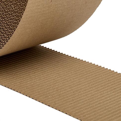 Paper Mart Corrugated Cardboard Roll, 6 Inches x 250 Linear Feet Roll, Regular “B" Flute ⅛ Inch Thick and 50/50 Basis Packing Paper Roll in Saudi Arabia