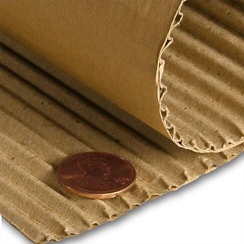 Paper Mart Corrugated Cardboard Roll, 6 Inches x 250 Linear Feet Roll, Regular “B" Flute ⅛ Inch Thick and 50/50 Basis Packing Paper Roll in Saudi Arabia
