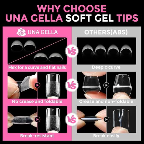 UNA GELLA Short Square Fake Nails 216pcs Short Square Press on Nails Pre-shape Short Square Gel Nail Tips for Full Cover Acrylic Short Square Nails False Nails For Nail Extension Home DIY Nail Salon 12 Sizes Gelly Tips in Saudi Arabia