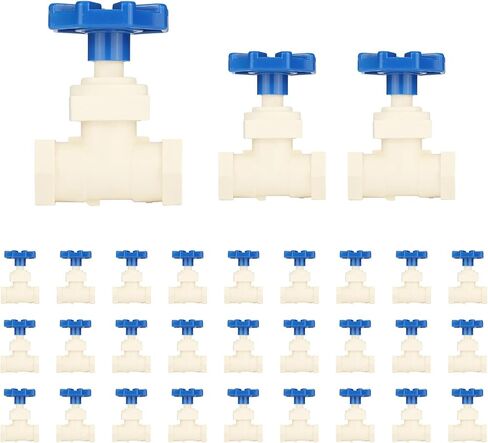 (Pack of 2) EFIELD 3/4" CTS x 3/4" CTS CPVC Stop Valve With ABS Handle for Hot/Cold and Potable Water (Solvent x Solvent),(CPVC065-2) in Kuwait
