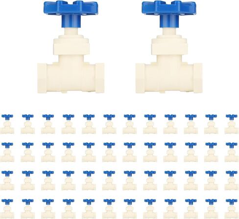 (Pack of 2) EFIELD 3/4" CTS x 3/4" CTS CPVC Stop Valve With ABS Handle for Hot/Cold and Potable Water (Solvent x Solvent),(CPVC065-2) in Kuwait
