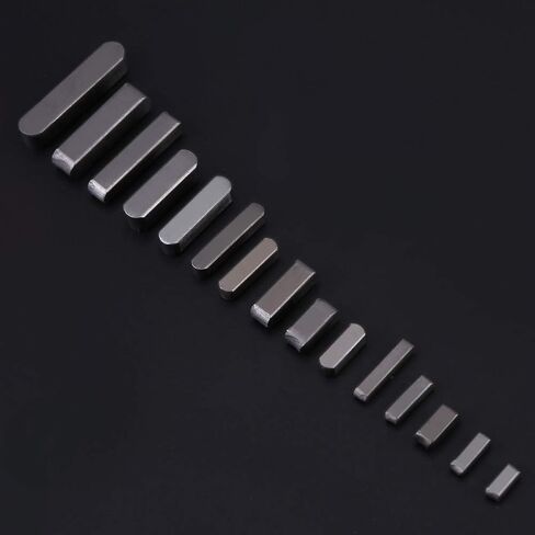 Motor Shaft Keys Set, Stainless Steel Key Stock Assortment 140pcs Round Ended FeatherKey Parallel Drive Shaft Keys Set 8mm 10mm 12mm 16mm 20mm 25mm 30mm in Kuwait