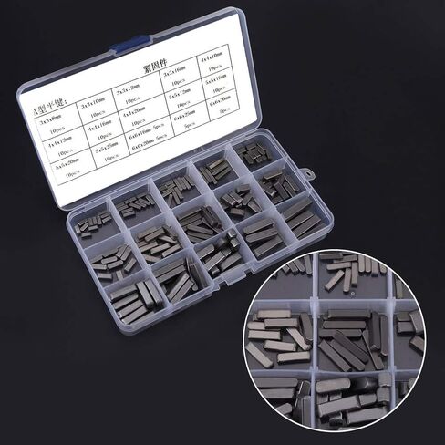 Motor Shaft Keys Set, Stainless Steel Key Stock Assortment 140pcs Round Ended FeatherKey Parallel Drive Shaft Keys Set 8mm 10mm 12mm 16mm 20mm 25mm 30mm in Kuwait