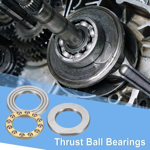 uxcell 4pcs F6-11M Thrust Ball Bearings, 6mm x 11mm x 4.5mm Miniature Thrust Bearing with Washers Chrome Steel Single Direction for Conveyor Systems Machine Tools in Saudi Arabia