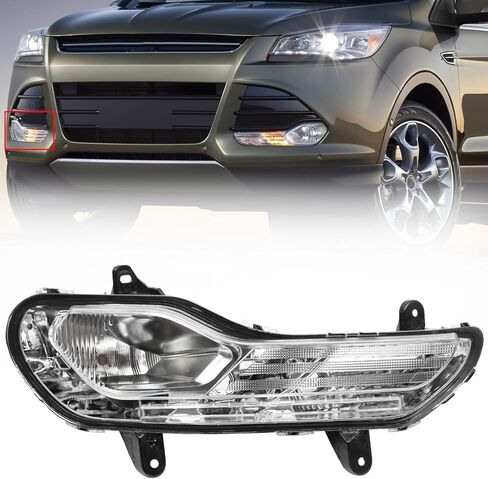 Left Front Fog Light Compatible with Ford Escape 2013 2014 2015 2016, Driver Side FO2520189 FO2521189 in Saudi Arabia