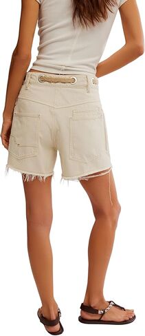 Free People Women's Moxie Shorts, Truest Blue, 28 in Kuwait