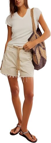 Free People Women's Moxie Shorts, Truest Blue, 28 in Kuwait