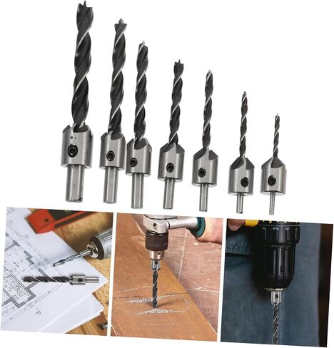 Woodworking Drill Bits Countersink Drill Bits Plug Cutter Kit Home Decor Tools in Saudi Arabia