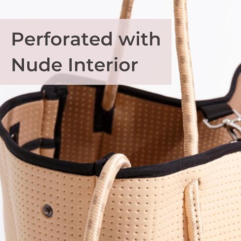 حقيبة حمل كبيرة للنساء - حقيبة يد مصممة كل يوم لأعمال السفر والشاطئ مع جيوب وحقيبة سستة in Kuwait