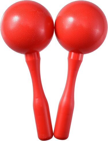 Maracas for Kids Adults, 8 Inch, Set of 2, Red in Saudi Arabia
