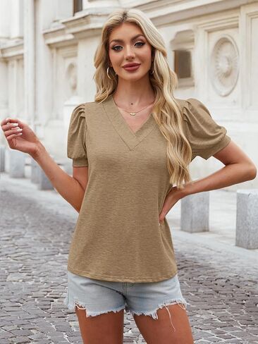 Womens Beach Vacation Summer Tops Cute Blouses Spring T Shirts Casual Dressy Tees Fashion Trendy Clothes 2025 in Saudi Arabia