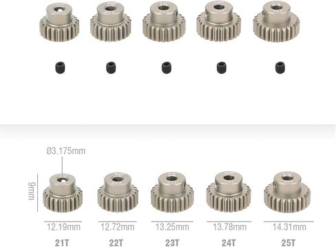 Xuulan-Bevel Gears Model Car Steel Teath 3.175mm MORTED 16T TO 48T 48DP MOTER GEAR 3.175MM MOTER MOTOR GEAR 1/10 1/12 محرك السيارة الكهربائي (اللون: 19T) in Kuwait