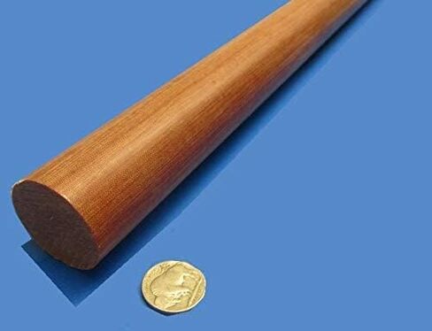 Micarta le Linen Phenolic Round Rod 1-3/8 "(1.375") قطر × 48 " in Saudi Arabia