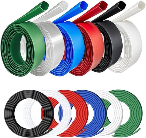 1/2in Heat Shrink Tubing - 3:1 Adhesive Lined, Shrinkable Wire Wrap Tube, 12FT, 6 Colors, Marine Grade Waterproof, Insulated Sealed, Oil & Wear Resistant for Industrial, Automotive, Wire, Cable Repair in Kuwait