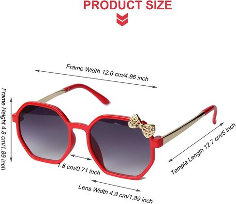Bow Sunglass girls,Stylish Shades Bow Ribbon Sunglasses for Girls kids, Secure Fit, Polarized UV Protection Pink Grey in Saudi Arabia