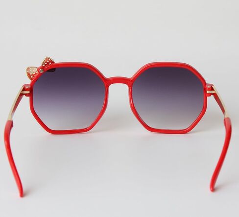 Bow Sunglass girls,Stylish Shades Bow Ribbon Sunglasses for Girls kids, Secure Fit, Polarized UV Protection Pink Grey in Saudi Arabia