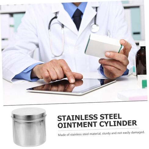 1Pc Stainless Steel Dressing Storage Jar Unguent Container for Gauze Balls Easy to Clean for Medical Use in Saudi Arabia