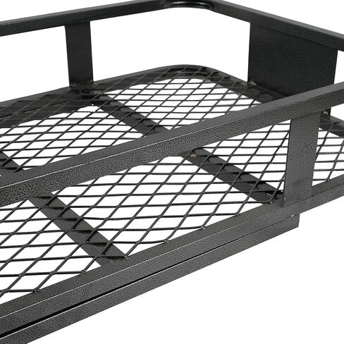Folding Trailer Hitch Mount Cargo Carrier 60" 20" 6",500LBS Luggage Rack Basket Car Storage,58" 19" 24" Waterproof Bag,500LBS Anti-Rust Luggage2 Receiver,Trailer Hitch Mount for RVs, Pickups, Trucks in Kuwait