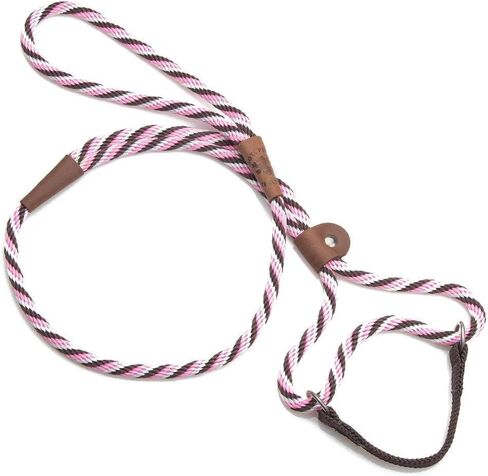 Mendota Pet Dog Walker ، Martingale Style Leash - Combo Leash & Term ، مصنوع في الولايات المتحدة الأمريكية - أسود ، 3/8 في × 6 أقدام - للسلالات الصغيرة/المتوسطة in Kuwait