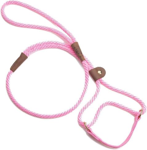 Mendota Pet Dog Walker ، Martingale Style Leash - Combo Leash & Term ، مصنوع في الولايات المتحدة الأمريكية - أسود ، 3/8 في × 6 أقدام - للسلالات الصغيرة/المتوسطة in Kuwait