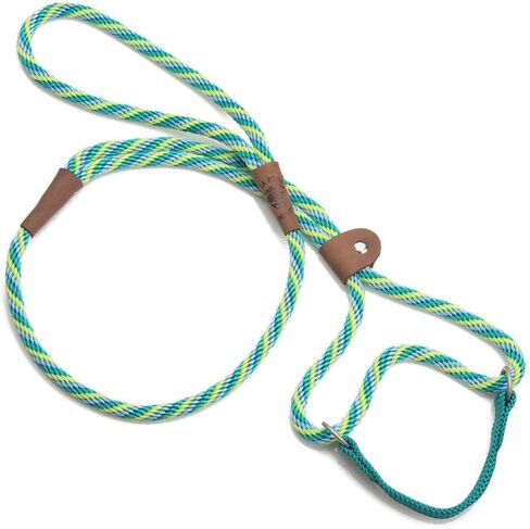 Mendota Pet Dog Walker ، Martingale Style Leash - Combo Leash & Term ، مصنوع في الولايات المتحدة الأمريكية - أسود ، 3/8 في × 6 أقدام - للسلالات الصغيرة/المتوسطة in Kuwait