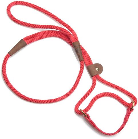 Mendota Pet Dog Walker ، Martingale Style Leash - Combo Leash & Term ، مصنوع في الولايات المتحدة الأمريكية - أسود ، 3/8 في × 6 أقدام - للسلالات الصغيرة/المتوسطة in Kuwait