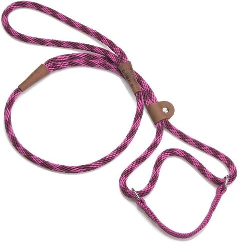 Mendota Pet Dog Walker ، Martingale Style Leash - Combo Leash & Term ، مصنوع في الولايات المتحدة الأمريكية - أسود ، 3/8 في × 6 أقدام - للسلالات الصغيرة/المتوسطة in Kuwait