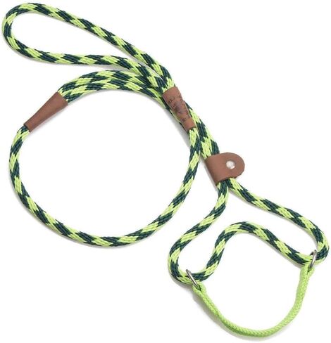 Mendota Pet Dog Walker ، Martingale Style Leash - Combo Leash & Term ، مصنوع في الولايات المتحدة الأمريكية - أسود ، 3/8 في × 6 أقدام - للسلالات الصغيرة/المتوسطة in Kuwait