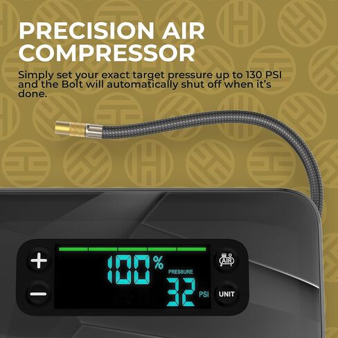 هالو بولت النهائي 3 محمولة بطارية بطارية القفز | 130 PSI Air Compressor ، 55.5WH USB Power Bank ، عرض كبير ، ضوء طارئ وشاحن ، يقفز سيارات سيارات وشاحنات ، تضخيم الإطارات - الأرجواني in Saudi Arabia