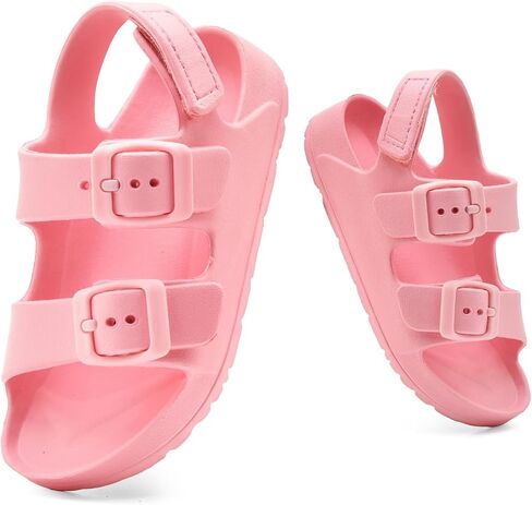 Toddler Unisex Adjustable Buckle Sandals – Comfortable Open Toe Beach & Pool Shoes for Boys & Girls with Back Strap in Saudi Arabia