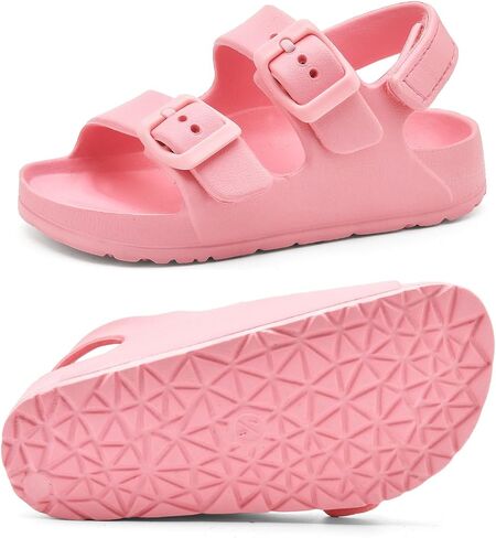 Toddler Unisex Adjustable Buckle Sandals – Comfortable Open Toe Beach & Pool Shoes for Boys & Girls with Back Strap in Saudi Arabia