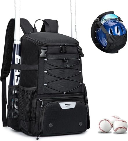 Baseball Bag for Youth and Adult, Softball Backpack 40L Large Capacity, Bat Backpack with Shoes Compartment and Hidden Helmet Holder in Saudi Arabia