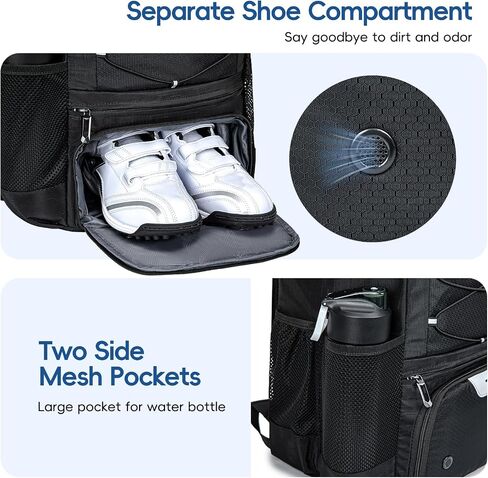 Baseball Bag for Youth and Adult, Softball Backpack 40L Large Capacity, Bat Backpack with Shoes Compartment and Hidden Helmet Holder in Saudi Arabia